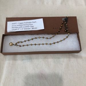 Silpada Copper pearl necklace N1377 SS